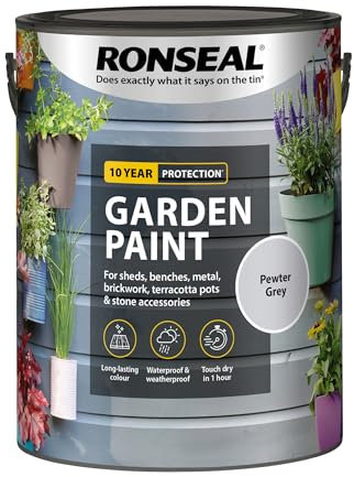 Ronseal Garden Paint (Pewter Grey, 5 Liters)