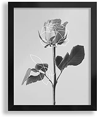VO design Finn Premium Bilderrahmen Posterrahmen 33x98 cm Schwarz Hochglanz 98x33 cm mit weisser Rückwand und Antireflex Acrylglas