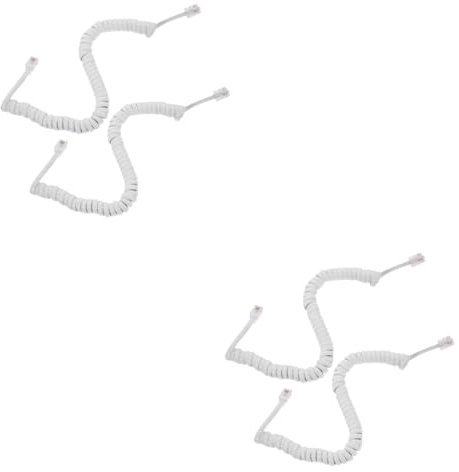Artibetter 4stücke Spiralkabel Für Telefone Flexibles Langlebiges Telefonkabel Einfache Installation Für Festnetztelefone Verhindert Kabelsalat Durch Spiraldesign