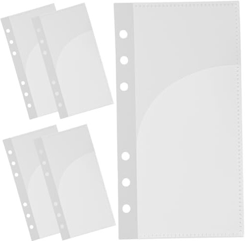 SEWACC 5stücke Bindertaschen Ordnertasche Für Haushaltsbuch Mit Vorgebohrten Löchern Wiederverwendbare Budgettasche Tasche Für Lose Für Täglichen Gebrauch Kleine Budgeteinsätze Aus Pp Für