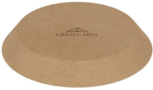 CREATCABIN Rund keramikplatta som bildar formar trä keramik formar lera keramik gjutverktyg keramik tallrik slump form MDF keramik formar för handbyggnadsplattor gör-det-själv hantverk tillbehör 20 cm