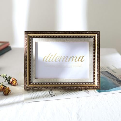 Stfery Bilderrahmen 18x13 Gold Bilderrahmen Glas für Die Wand, Tischplatte, Horizontal Und Vertikal