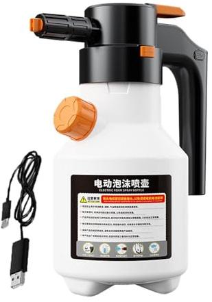 Elektrisch Schaumsprüher, 1.5L Schaumpistole Autowäsche Mit 2 X 1300mAh Akku Für Auto Waschen, Schaumsprüher Auto Elektrischer Drucksprüher Sprühflasche Reinigungsmittel Für Autodetailing, Autoreinigu