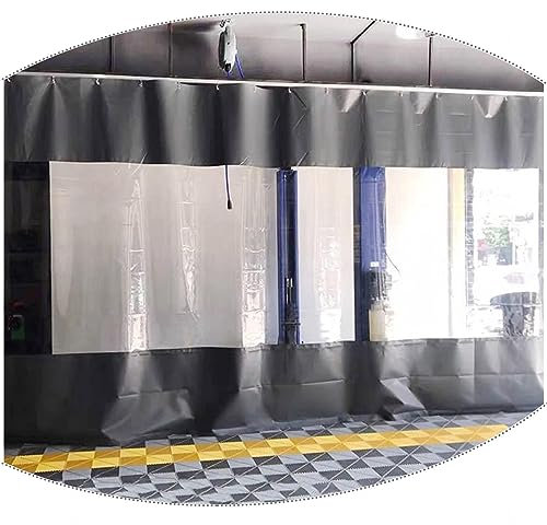 Cortinas de PVC transparente impermeables para exteriores para cenador/pérgola, paneles de lona transparente de 0,3 mm de grosor, para patio, porche y garaje, 4 x 2,5 m