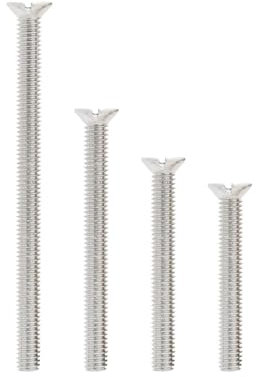 Evoges M3.5 Electrical Fixing Screws - Mixed Pack OF 58pcs (35mm, 40mm, 50mm, 75mm) Nickel Plated, Flat Head Countersunk – Ideal for Socket & Switch Installation, Back Boxes, Junction Boxes