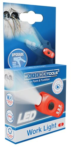 WEICON TOOLS LED Work Light - Pelacables para herramientas Weicon Tools | Lámpara LED de trabajo, lámpara de taller, lámpara de obra, para instalación eléctrica