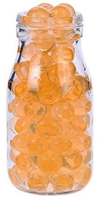 VICZON Wasserperlen 50 g Gel-Kugeln, zum Befüllen von Vasen, für schwimmende Perlen, Herstellung von schwimmenden Kerzen, Vasenfüllung und Dekoration, 2,5-3 mm, Orange