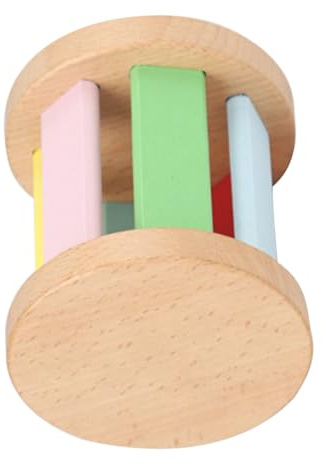 HONMEET Sonajero De Madera para Ñiño Montessori Tamaño Pequeño Instrumento Musical Educativo Duradero para Recién Nacido Juego Sensorial Interior y Exterior