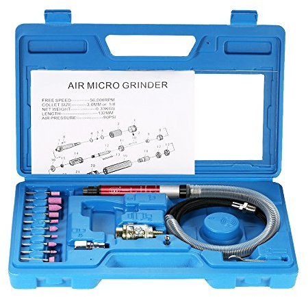 Kit di micro smerigliatrice ad aria multifunzione professionale per taglio rotativo e lucidatura, 65000 giri/min, per metallo, legno, plastica e altro ancora