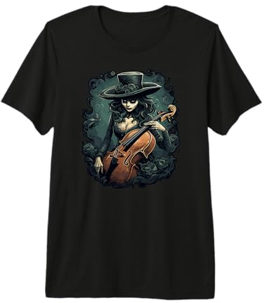 Musicien violoncelliste Joueur Violoncelle Witchcraft-Gothic T-Shirt Haut de Gamme