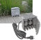 ChiliTec Aussensteckdose 4-fach 5m Kabel mit Stecker Stein-Optik Mehrfachsteckdose 4x Steckdose mit Schutzdeckel IP44 Steckdosenverteiler für Aussenereich Stein Grau