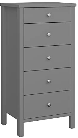 Steens Tromsö Kommode, 5 Schubladen, 41 x 106 x 40 cm (B/H/T), MDF, grau