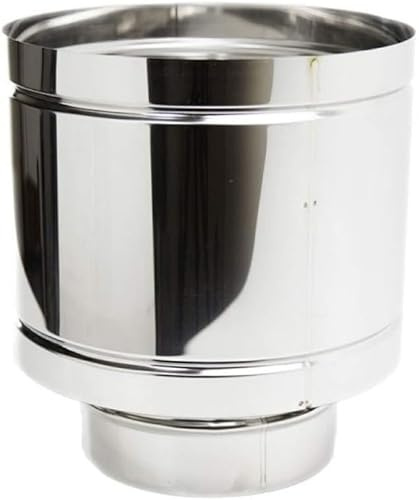 CAPPELLO ANTIVENTO FUMAIOLO STUFA A PELLET ACCIAIO INOX D° 200 mm CANNA FUMARIA