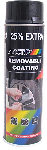 Sprayplast / plastidip Motip Zwart hoogglans 500ml