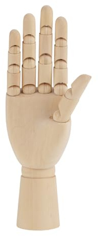 Kunst Holz Hand Holz Hand Modell Holz Kunst Schaufensterpuppe Hand bewegliche Holz Frauen Hand Modell zum Zeichnen Skizzieren Malerei(10ins richtig)