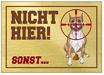 Hundekot Schild Hundekot Schild, Hier Nicht! sonst. incl. Schaumstoffklebepunkten zur Befestigung geliefert! (DIN A4 29,7 x 21 cm)