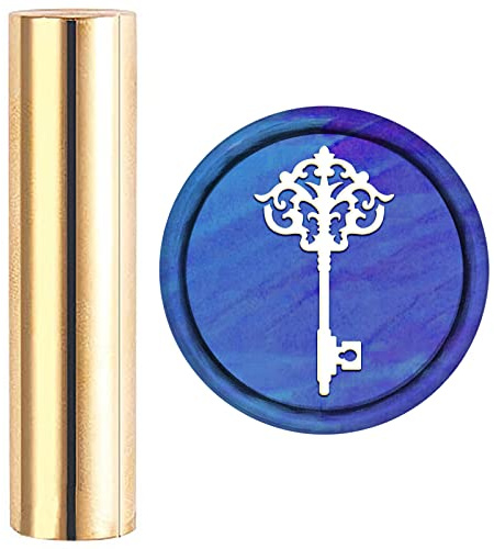 craspire Wachs-Siegel-Stempel Schlüssel-Siegelstempel 15 mm/0.59 Zoll Messing-Säulen-Siegelstempel Für Einladungen, Geburtstagsgeschenke, Scrapbooking-Dekoration