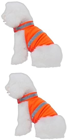 ABOOFAN 2stücke Hundewarnweste Mit Reflektierenden Elementen Atmungsaktiv Und Sicher Für Outdoor-aktivitäten Zum Wandern Laufen Und Joggen Fluoreszierendes Orange