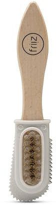 friiz - Suede Brush - 2-in-1 Lederbürste mit Messing- und Synthetikborsten - für Rauleder, Wildleder und Veloursleder