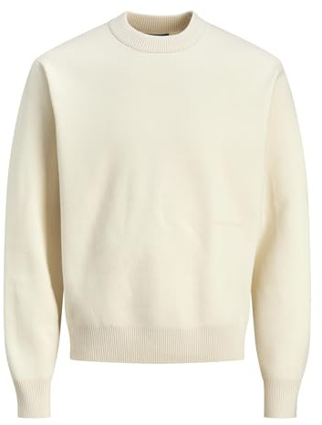 JACK & JONES Jorvesterbro Knit Crew Neck Sn, Crudo, L