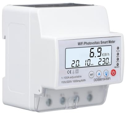WiFi Photovoltaik Smart Circuit Breaker Meter 110V 220V 1-100A Breaker Timer mit Benutzerhandbuch für 1PH 4P Solar Bidirektionaler Energiemonitor