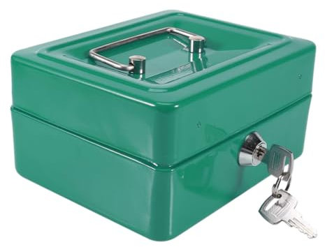 Kippen 10032V1 - Cash Box with Coin Tray Green Dimensions: 150 x 120 x 80 mm
