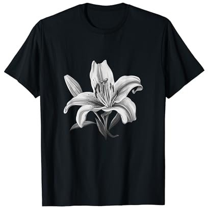 Fleur de lys blanc rétro vintage floral T-Shirt
