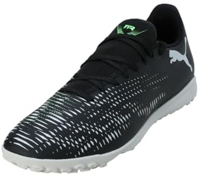 PUMA Future 8 Play TT, Unisex Fussballschuh, PUMA Black-PUMA Silver-Fluo Green,