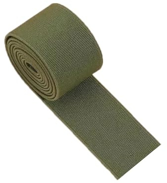 Rodsah 5 mètres Bande Élastique 3-5 cm De Large Pantalon Plat Bande Élastique Durable Jupe Épaisse Accessoires De Couture Tricotés,Vert armée,50mm