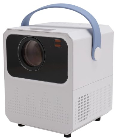 Proiettore con Telecomando Dimensioni di Proiezione da 100 Pollici, Videoproiettore con Altoparlante con Tecnologia LED TFT LCD per Telefono (Spina europea)