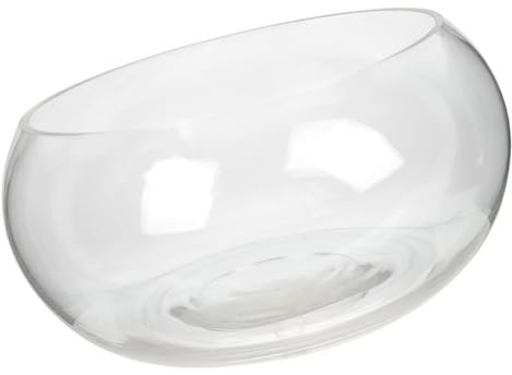 BUGUUYO Stabile runde Fischschale aus Glas große dekorative Schale zur Präsentation von Fischen und Pflanzen