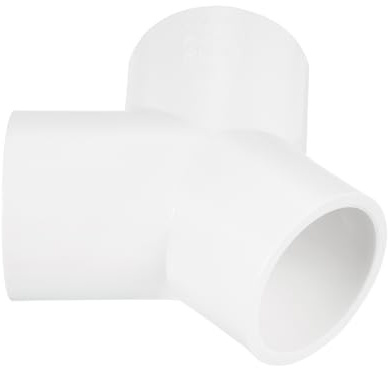 YOKIVE Pipe Fittings, 3 Way Y Shape Water Tubing Joint Connectors Adapters Union Pipe Connection, Great for Swimming Pool, Drainage System (Gray, 40mm)