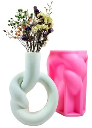 Simple Art - Molde de silicona para jarrón, piezas únicas para decoración del hogar, diseño de jarrón de estilo nórdico único