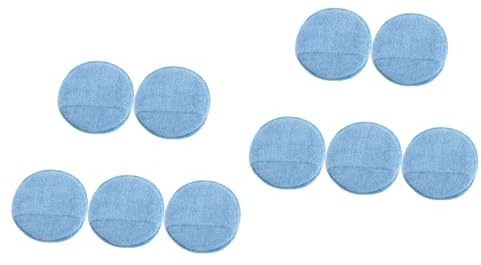 Healeved 10pcs Microfiber Round Sponges for Waxing and Polishing Practical Cleaning Sponges Buffing Pad for Car Detailing and Kitchen Use