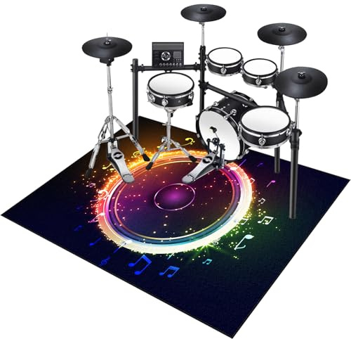 KQIEJUY Drum Teppich Schlagzeug Teppich Schallschutz Teppich Schallschutzmatte Drum Rug Drum Matte Drumteppich Schlagzeugmatte Schalldichte Teppichpolster Großer Schlagzeugteppich 200 x 160 cm