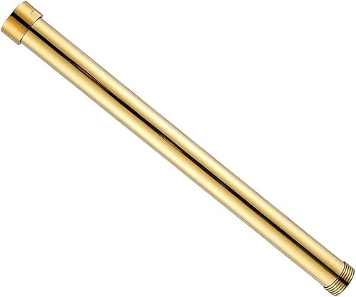 Rallonge de pommeau de douche de 30,5 cm, tuyau rond en laiton chromé, accessoires de salle de bain (doré)