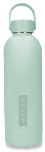 Movom Always on The Move Bouteille en Acier Inoxydable Vert avec capacité de 500 ML et Dimensions 7 x 23 cm Acier Inoxydable