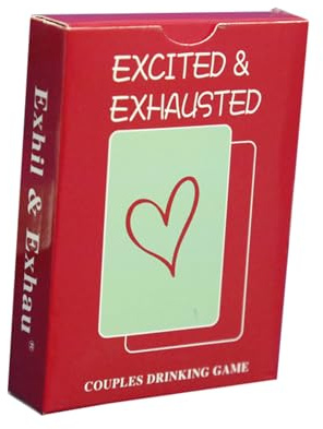 Wellrun Gioco di carte di coppia per adulti,Divertenti giochi di relazione,Divertenti notti emozionate ed esauste,Gioco di bere per due giocatori