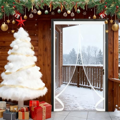 Rideau de Porte Épaississant D'Hiver 120 x 300 cm Anti Froid et Chaleur Vent Isolation Phonique Imperméable Moustiquaire Magnetique Porte pour Cuisine et Salon de, A