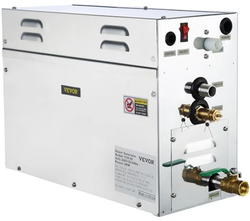 BuoQua 9KW Dampfgenerator Dusche Dampferzeuger Sauna Für Dampfbad Dampfdusche Und Dampfbäder Private Und Gewerbliche Dampfgerät Schwarz