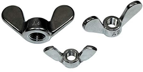 SN-TEC Flügelmuttern DIN 315 Edelstahl Rostfrei A2 (V2A) metrisch M4 | M5 | M6 | M8 | M10 | M12 | M16 (Menge- und Größenauswahl möglich) (10, M6)