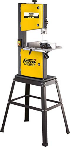 FEMI JOB LINE FM28-186 - Sega a Nastro Verticale per Legno - Taglio Massimo 120x245mm - Tavolo Inclinabile 0° a 45° - Motore a Induzione 420W - Doppia Velocità - Con Base a 4 Piedi