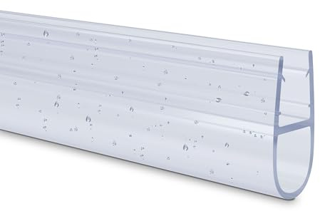 Duschdichtung PVC Ersatzdichtung Duschkabine TYP-7 200cm Glasstärke 10mm | Für Duschkabinen und Duschtüren als Ersatzdichtung gegen Spritzwasser, TYP-7, 200cm, Glasstärke 10mm, PVC