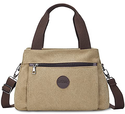 FANDARE Bolsos de Mujer Bolsos de Mano para Mujer Lona Bandolera Bolsos de Mensajero Conmutar Bolso Hombro Cruzado para Señora Viaje Trabajo Escuela Compras Gran Capacidad Crossbody Bag