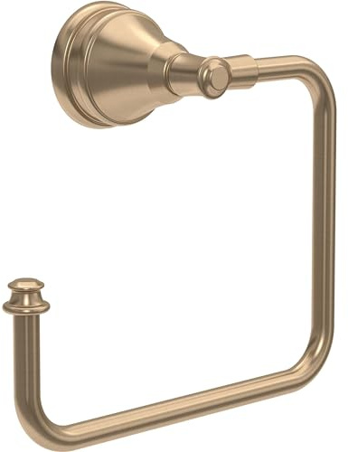 Delta Mylan (1-Pack) Hand Towel Holder Champagne Bronze Towel Racks for Bathroom Wall Square Towel Ring Holder for Bath Towel Hanger for Kitchen, Bathroom Accessories MYN46-CZ