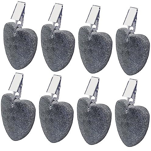 Aongray 8 Stück Tischdeckenbeschwerer,tischdeckenklammern mit Clips, tischdeckenbeschwerer für draußen,für Familie Party Camping Hochzeit Garten Picknick(Jeder ca. 58 g)