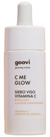 Goovi, C Me Glow, Siero Viso con Vitamina C, Idratante, Rivitalizzante e Antiossidante, con Ingredienti di Origine Naturale, Rende la Pelle più Uniforme e Radiosa, 30 ml
