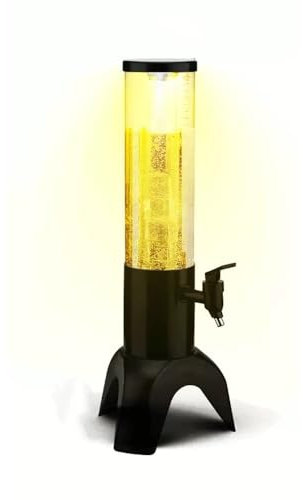 Tour à bière Distributeur De Boissons À Noyau De Glace Avec Tube De Glace Et Lumières LED Tour De Bière Girafe Baril De Bière Portable Tour De Bière De Table Pompes À Bière For Les Bars À La Maison(1.