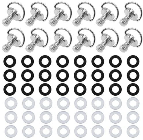 HSIXHAF 12 PCS Vite per Fotocamera 1/4, Montaggio per Treppiede, Acciaio Inossidabile per Monopiede, Piastra A Sgancio Rapido