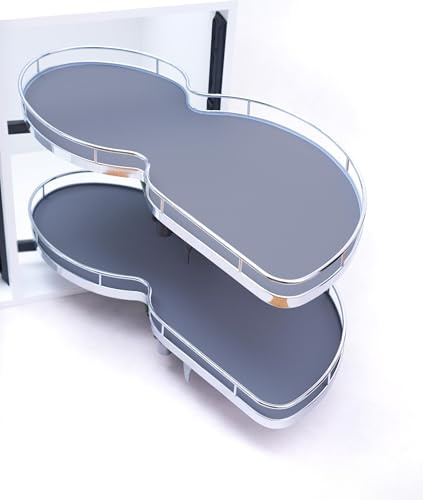 TMY Magic Corner Eckschrank Organizer Höhenverstellbarer Rechts 900 mm | Ausziehbare Schublade Küche, Auszug Küchenschrank Soft-Close-Funktion, Teleskopschublade Ausziehbar für Küchen Schrank